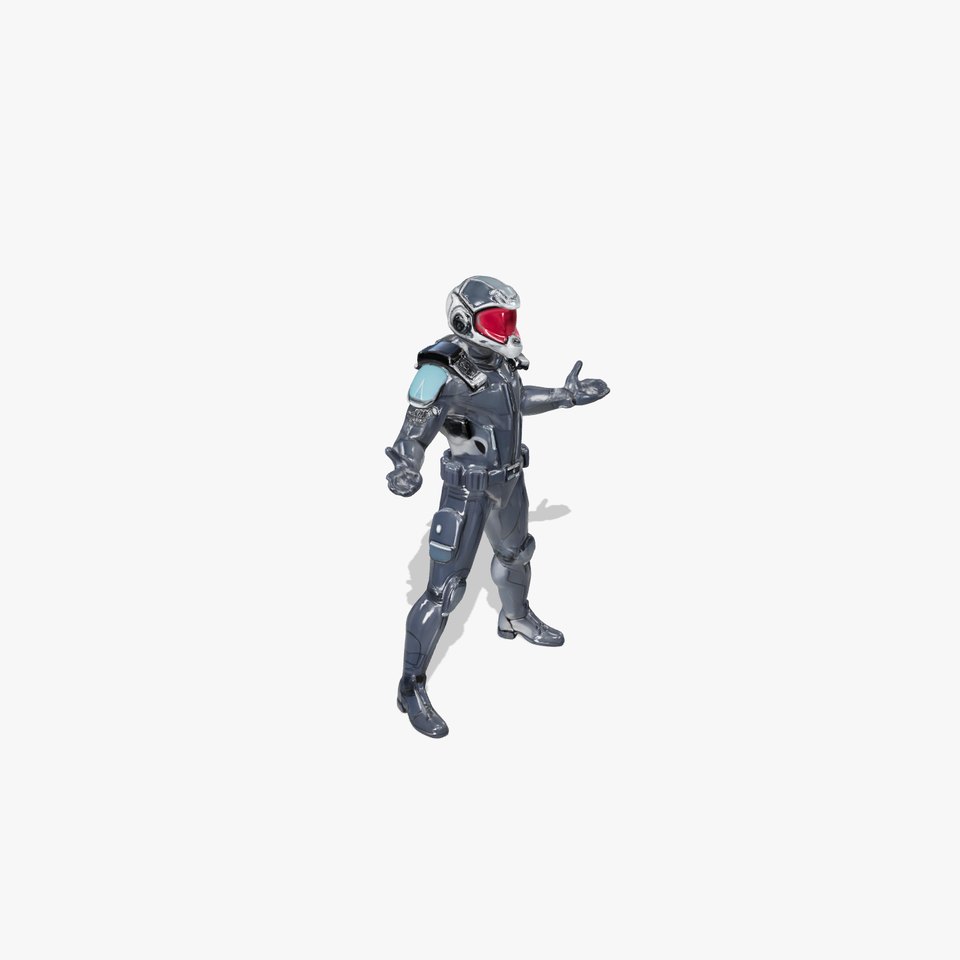 Futuristic Armored Soldier Rigged and Animated